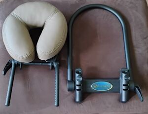 EarthLite Home Massage Kit: Deluxe Adjustable Headrest & Mattress Attachment Bar